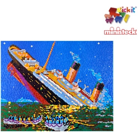 Stick-it Titanic zinkend, ca. 8.500 steentjes, compatibel met Ministeck
