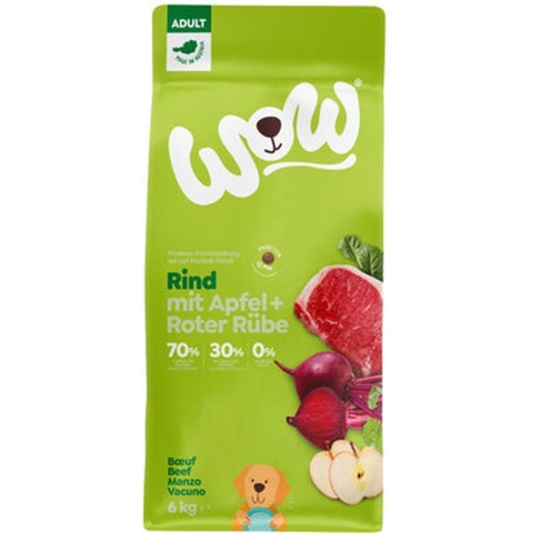 WOW Adult Graanvrij Rund met Appel en Rode Biet 6 kg - Hond
