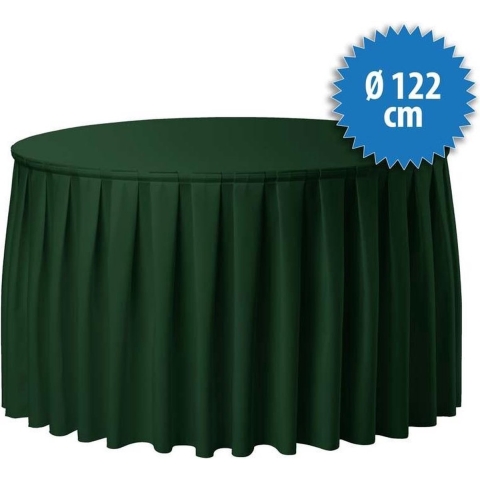 Combiskirting Boxpleat 250% - Ø122cm - Donkergroen