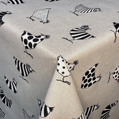Gecoat tafelkleed/tafellinnen Rego/kip - Op koker geleverd (zonder vouwen) Afmeting: 280x140cm -Hoogwaardig kleed! A Kwaliteit +++