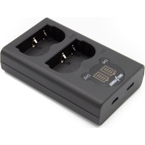 ChiliPower dubbellader BP-511 / BP-511A geschikt voor Canon - voor 2 camera accu's (tegelijk)