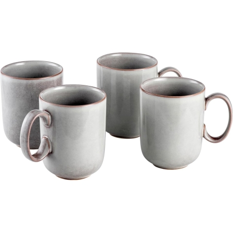 Set van 4 koffiezetapparaten, keramiek, koffiezetapparaat, 450 ml, voor koffie, cappuccino en latte macchiato, koffiezetapparaat, magnetron en vaatwasmachinebestendig