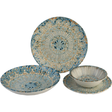 Bonna serviesset - Luca Mosaic - 24 delig - 6 persoons - Porselein