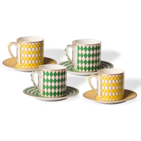 Pols Potten Espresso Set Chess (set van 4)