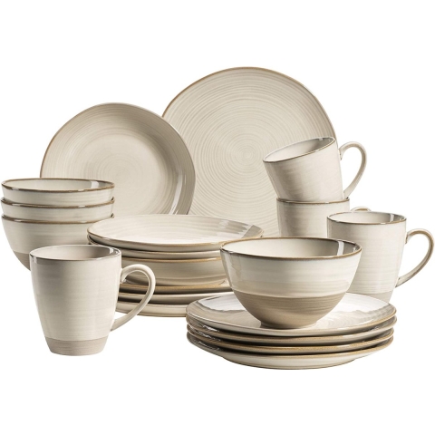 Luxe Servies - serviesset 4 personen- dinnerset - borden, schalen, mokken set - duurzaam - premium kwaliteit
