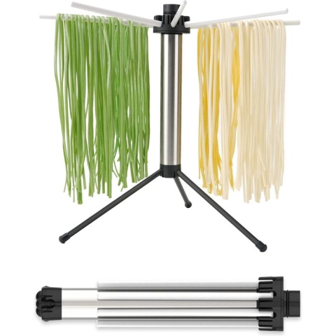 Pasta Dryer for up to 3 kg Pasta, Pasta Dryer, Pasta Dryer, Foldable Stainless Steel, Easy Storage, Quick Assembly, Removable for Easy Cleaning, Rotating Arms