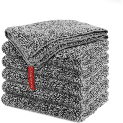 Set van 6 microvezel theedoeken, keukendoeken