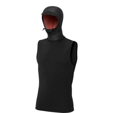 Mystic Neoprene top with hood 3/2mm - Black - M