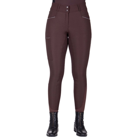 QHP Rijbroek Julin FullGrip - maat 38 - coffee
