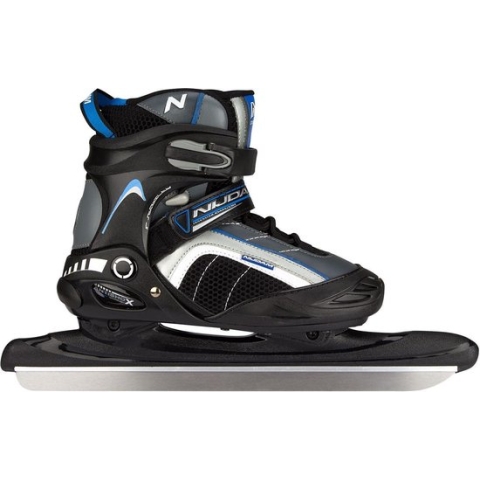 Nijdam Norenschaats - Semi-Softboot - Zwart/Zilver/Blauw - 39
