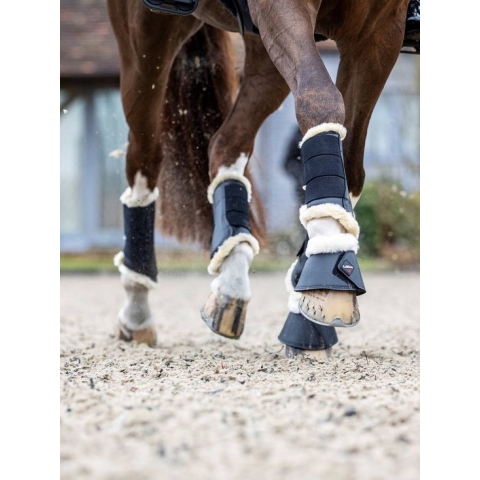 Le Mieux Fleece Lined Brushing Boots - Brown/Brown - Maat L