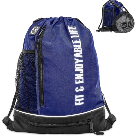 Gymtas waterdichte sporttas met trekkoord, sporttas met netvakken, fitnesstas, multifunctionele rugzak, sporttas voor heren en dames