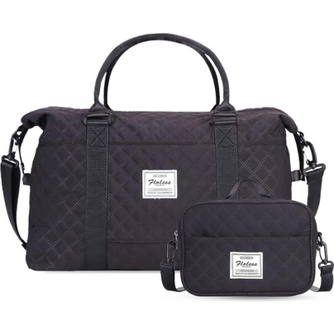 Sporttassen voor dames, optioneel reistassen met make-up tasjes, sporttassen met natuurlijk vacuüm, lichte trainingstassen, plunjezakken, waterdichte zwemtassen, weekendtassen tegen irritatie, gym, vliegentuig, E - wit