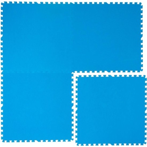 Zwembadmat Vloerbescherming Tegels Matten 81x81 cm Blauwe puzzelmatten