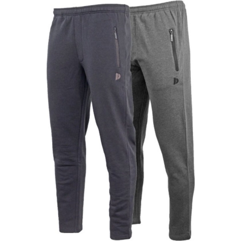 2-Pack Donnay - Joggingbroek met rechte pijp - sportbroek - Heren - Maat XL - Navy/Charcoal-marl (1397)