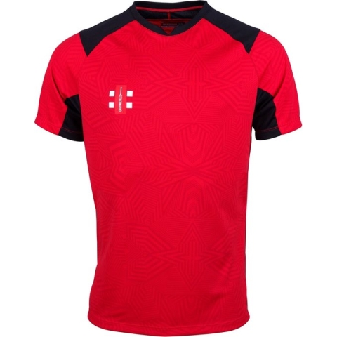Gray-Nicolls Cricket SHIRT PRO T20 S/S RD/BK 5-6 5 - 6 Yrs - Red / Black