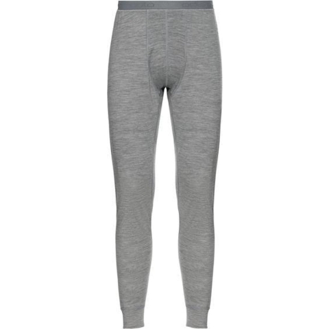 Odlo Suw Bottom Pant Natural 100% Merino Warm Heren Thermobroek - Grey Melange - Maat XL