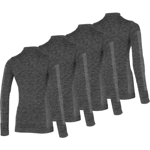 Heatkeeper - Thermoshirt dames -Zwart - M - 4-Stuks - Thermokleding dames