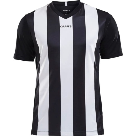 Craft Progress Stripe Shirt Korte Mouw Heren - Zwart / Wit | Maat: XL