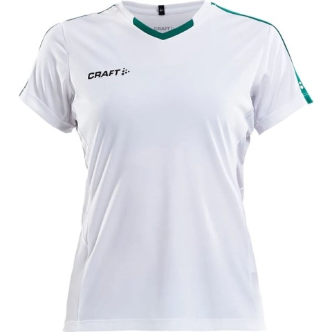 Craft Progress Contrast Shirt Korte Mouw Dames - Wit / Groen | Maat: M