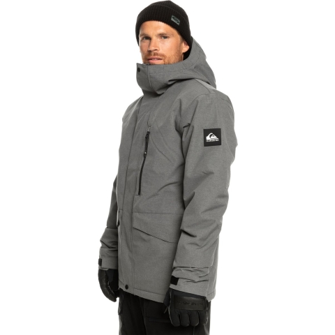 Quiksilver Wintersportjas Mission Soli Volwassenen Mannen Snow Jack - S Grijs