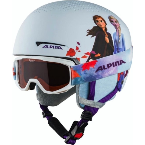 Alpina Zupo Disney Skihelm + Piney Skibril - Frozen | | Maat: 51 - 55 cm