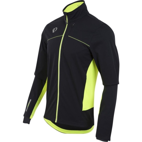 Lichtgewicht hardloopjack heren PURSUIT SOFTSHELL, S, zwart / geel