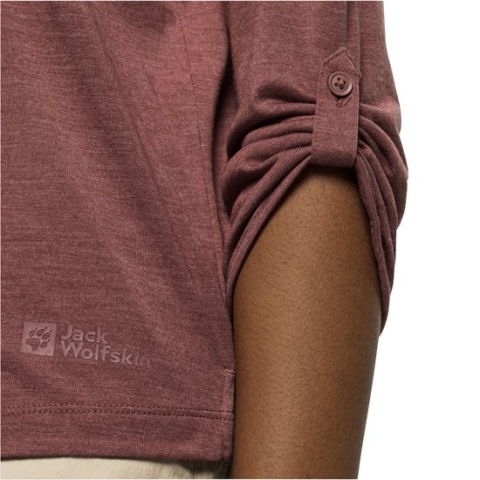 Jack Wolfskin Coral Coast 3/4 T Women - T-shirt - Dames - 3/4 Mouwen - Apple butter - Maat S