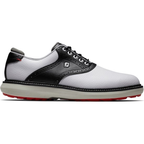 Heren Golfschoenen - Footjoy Traditions - Wh/Bk/Gr - 42