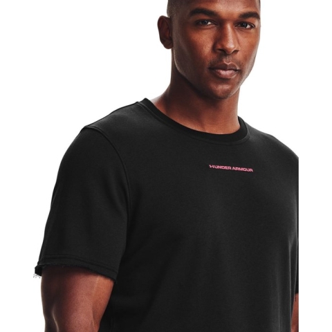 Under Armour Rival Terry AMP SS CREW-BLK - Maat MD