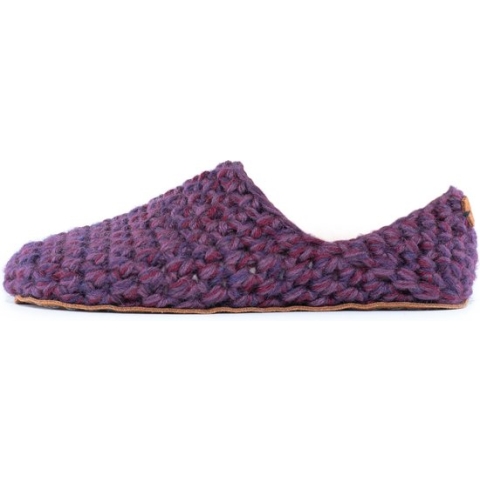 Kingdom of Wow - Sloffen Laag Unisex Wol Lavender Paars Maat 41/42 - Handgemaakt