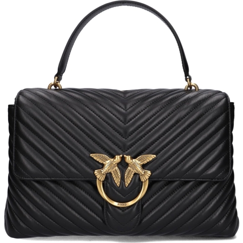 Pinko Love Lady Puff Big Cl Sheep Handtassen Dames - Zwart - Maat ONESIZE