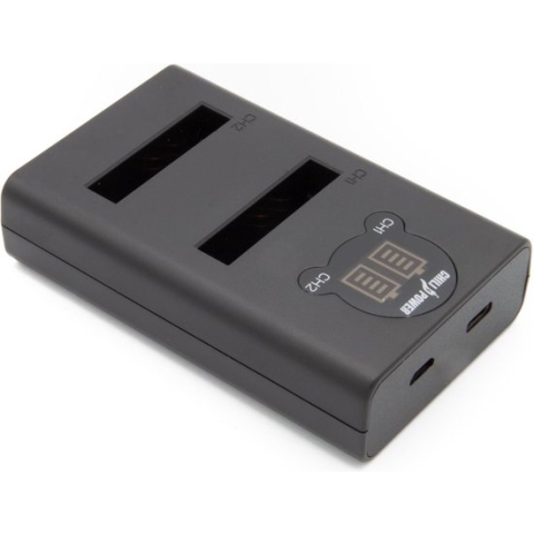 ChiliPower dubbellader NB-6L / NB-6LH geschikt voor Canon - voor 2 camera accu's (tegelijk)