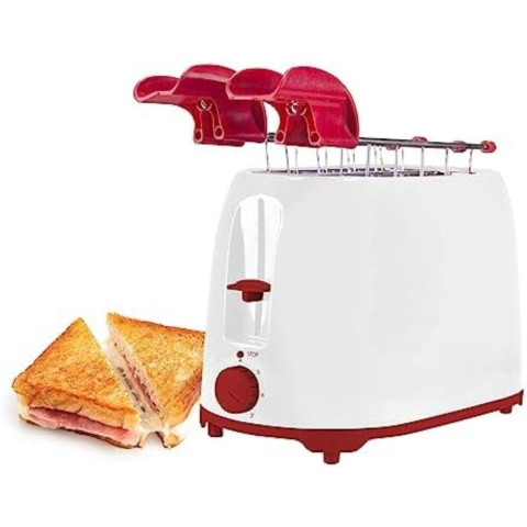 Broodrooster Met Tostiklemmen - Broodrooster Tostiapparaat - Broodrooster Met Tostiijzer - Broodrooster Tostiklem