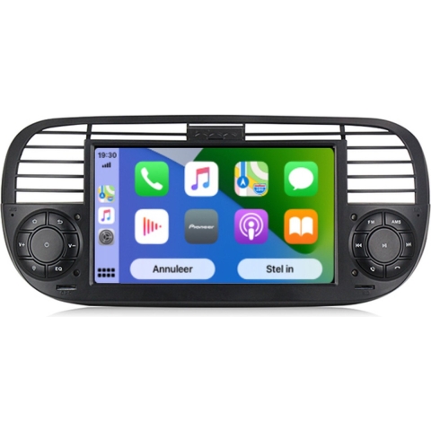 Boscer® Autoradio Fiat 500 2007-2015 - Apple Carplay & Android Auto - Android 11 - 7'' Navigatiesysteem - Zwart - Achteruitrijcamera