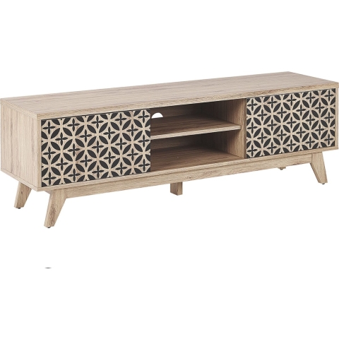 PRESCOT - TV-meubel - Lichte houtkleur - MDF