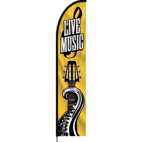 Beachflag - Live Music - Vlag + Hengelsysteem + Draagtas - Actievlag.nl