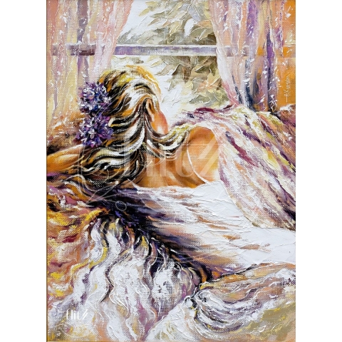 100% Nederlandse Productie! │ Diamond Painting │ Aquarel Mooie Vrouw │ Formaat 70 x 100 cm │ Diamond Painting Pakket Volwassen │ Volledige bedekking │ Vierkant │ Full │ Flitzz Diamond Painting