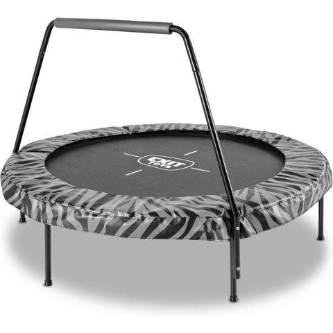 EXIT Tiggy junior trampoline met beugel ø140cm - zwart/grijs