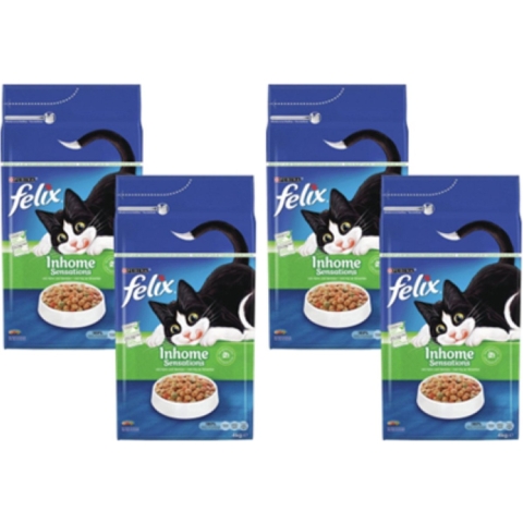 4x Felix Sensations Droog Inhome - Kattenvoer - 4kg