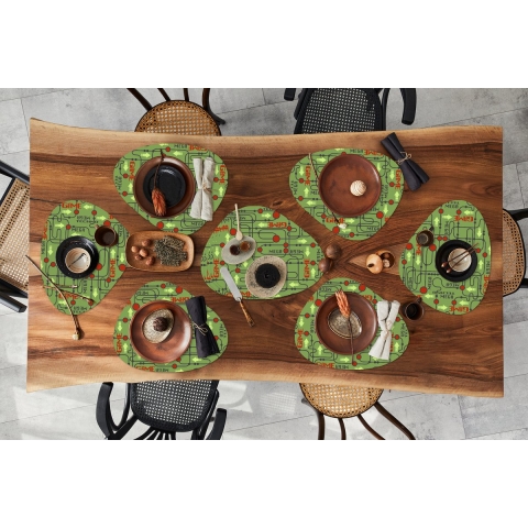 Placemat organisch - Placemats organic - Onderleggers - Moederbord - Patronen - Quotes - 10 stuks
