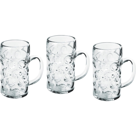15x Bierpullen/bierglazen 1.3 liter/130 cl/1300 ml van onbreekbaar kunststof - 1.3 liter pullen - Bierfeest/Oktoberfest pul - Bierpul glazen