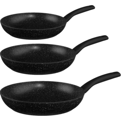 Secret de Gourmet Koekenpannen Palermo - D24/26/30 cm - Alle warmtebronnen - Zwart