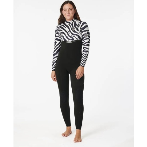 Rip Curl Dames E-Bomb 4/3mm Ritssluiting-vrij Wetsuit - Bl
