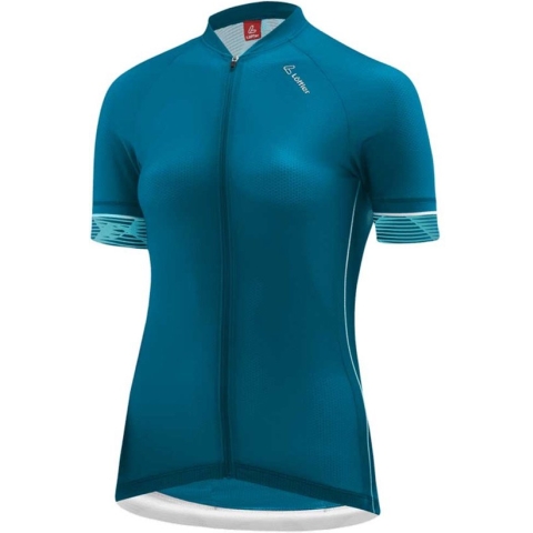 Loeffler Vent Jersey Met Korte Mouwen Blauw XL Vrouw