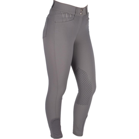Mondoni Crystal high waist KG rijbroek grijs maat:34