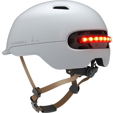 Livall C20 White Large - (Smart) fietshelm - SOS functie - Smart verlichting - Remlicht