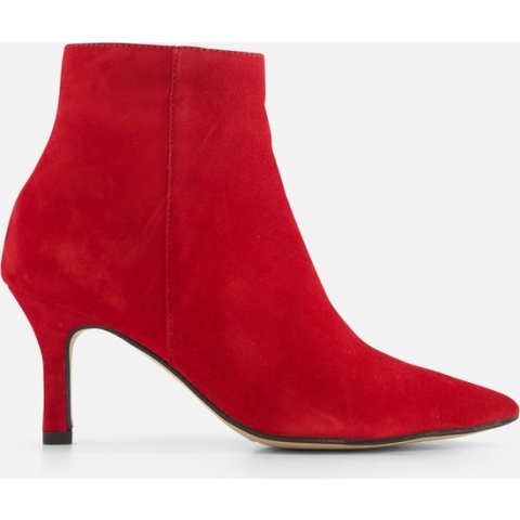 Tamaris Stiletto Enkellaarsjes rood Leer - Maat 38