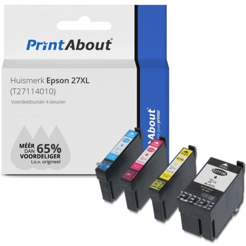 PrintAbout - Inktcartridge / Alternatief voor de Epson T27114010 / 4 Kleuren