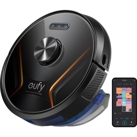 Eufy RoboVac X8 Hybrid EU Robotstofzuiger met lasernavigatie, 2-in-1: stofzuiger en dweil,2 x 2000 Pa zuigkracht,